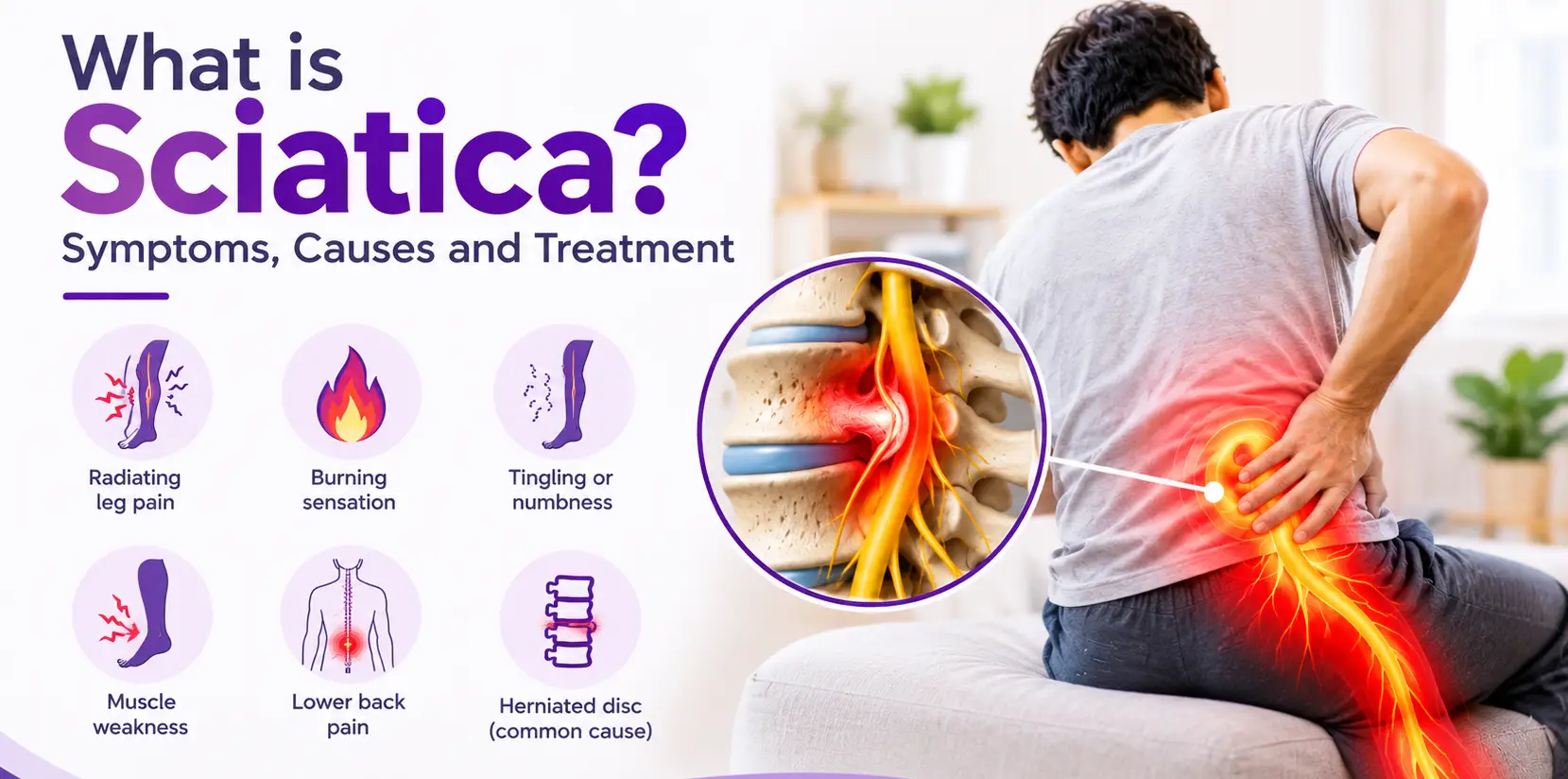 What is Sciatica: Symptoms, Causes and Treatment